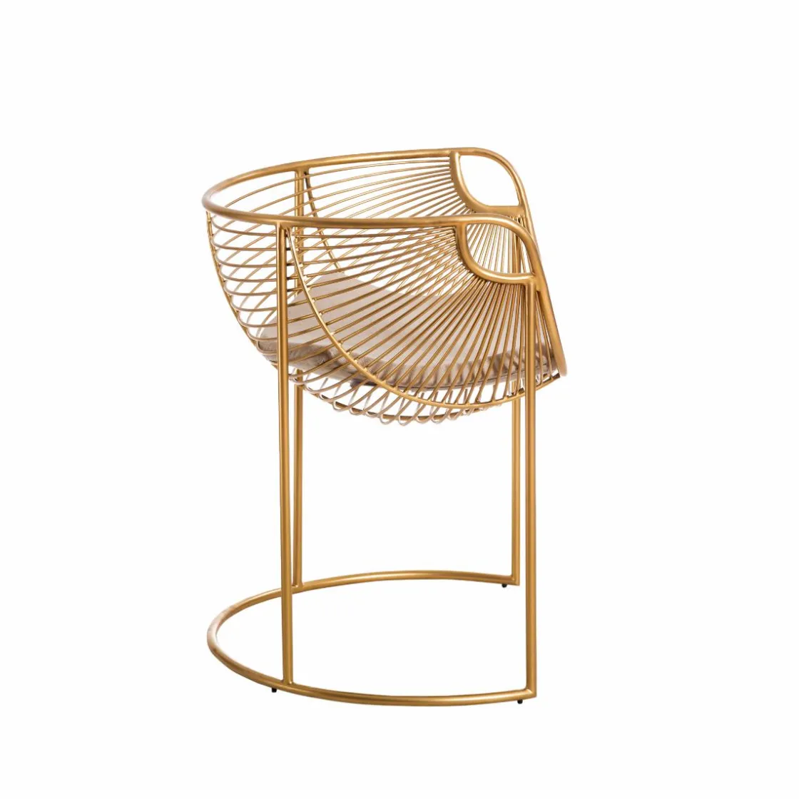 Made in Meubles Fauteuil<Fauteuil design en métal doré Augustus