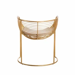 Made in Meubles Fauteuil<Fauteuil design en métal doré Augustus