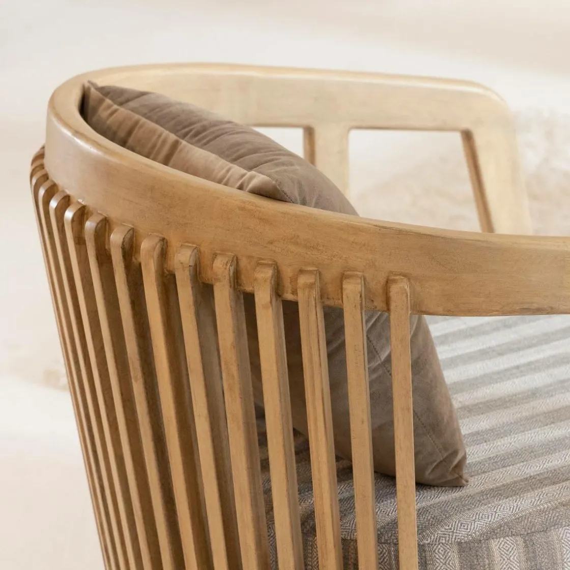 Made in Meubles Fauteuil<Fauteuil en bois de manguier Térence