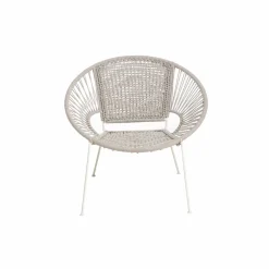 Made in Meubles Fauteuil<Fauteuil en corde de coton blanc Bélize