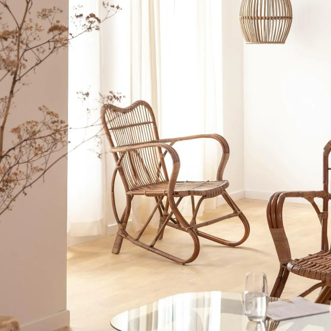 Made in Meubles Fauteuil<Fauteuil en rotin arrondi Rattan