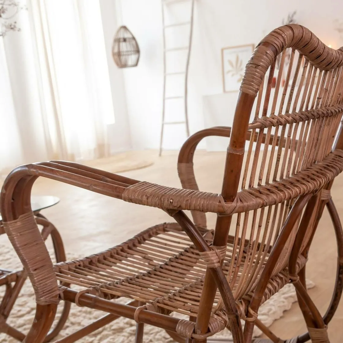 Made in Meubles Fauteuil<Fauteuil en rotin arrondi Rattan