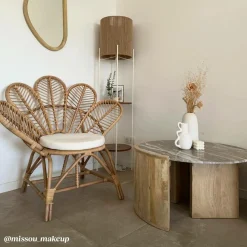 Made in Meubles Fauteuil<Fauteuil en rotin fleur Rattan