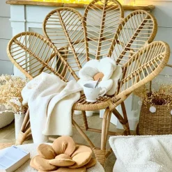 Made in Meubles Fauteuil<Fauteuil en rotin fleur Rattan