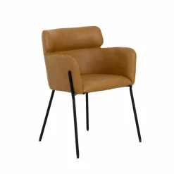 Made in Meubles Chaise<Fauteuil en simili-cuir Valentin (lot de 2)