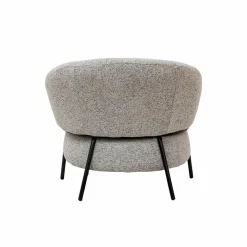 Made in Meubles Fauteuil<Fauteuil en tissu bouclette gris Aaron