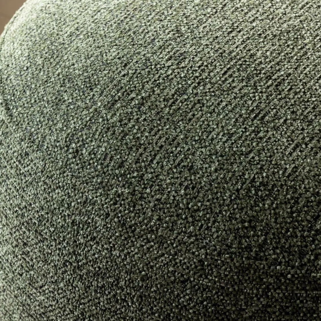 Made in Meubles Fauteuil<Fauteuil en tissu bouclette avec dossier vert Teresia