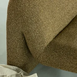 Made in Meubles Fauteuil<Fauteuil en tissu bouclette marron Ludovic