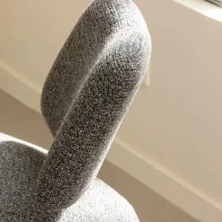 Made in Meubles Fauteuil<Fauteuil en tissu bouclette avec dossier gris foncé Teresia
