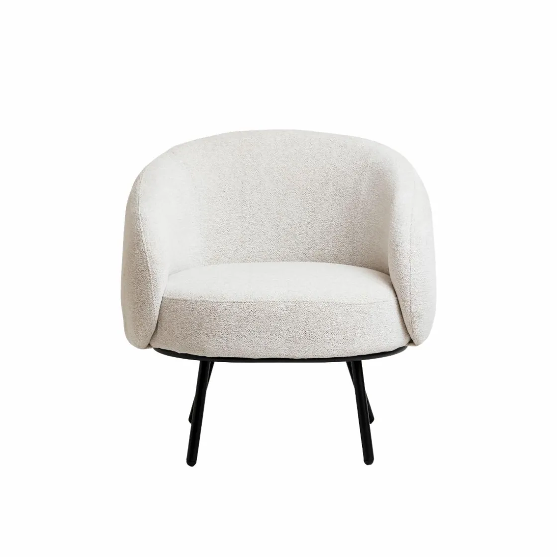 Made in Meubles Fauteuil<Fauteuil en tissu bouclette confort Orenzo
