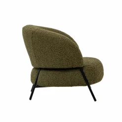 Made in Meubles Fauteuil<Fauteuil en tissu bouclette Aaron