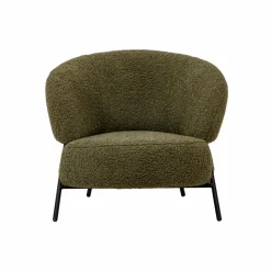 Made in Meubles Fauteuil<Fauteuil en tissu bouclette Aaron