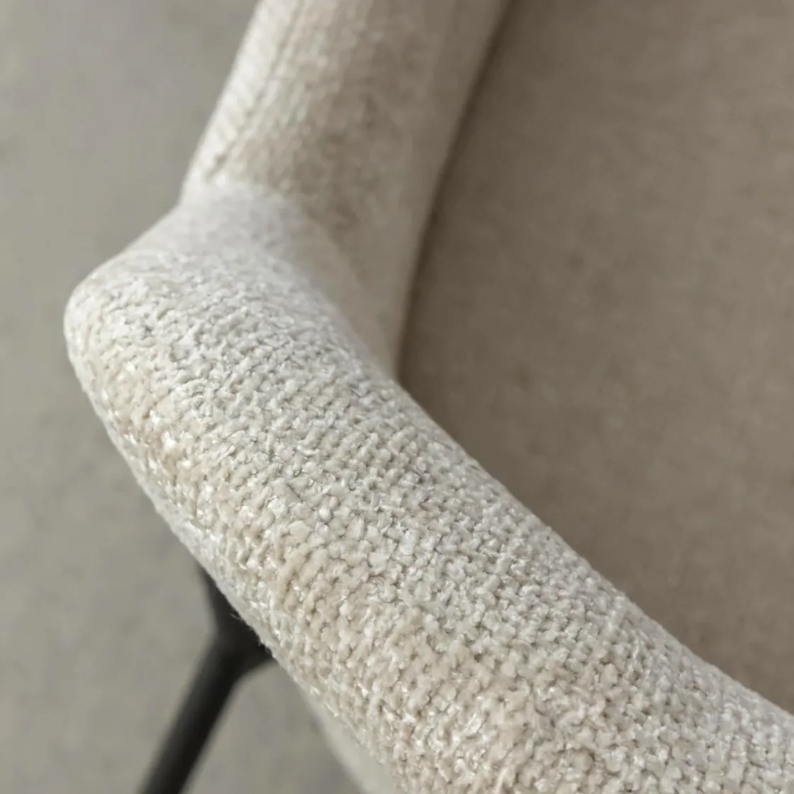 Made in Meubles Chaise<Fauteuil en tissu écru Aëlys (lot de 2)