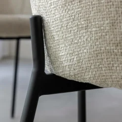 Made in Meubles Chaise<Fauteuil en tissu écru Aëlys (lot de 2)