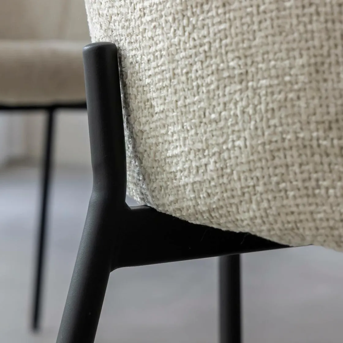 Made in Meubles Chaise<Fauteuil en tissu écru Aëlys (lot de 2)