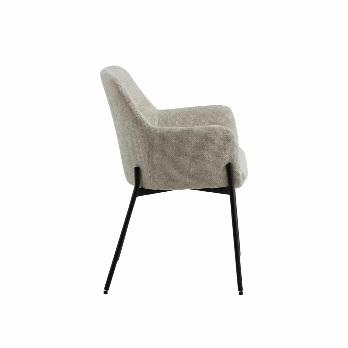 Made in Meubles Chaise<Fauteuil en tissu écru Aëlys (lot de 2)