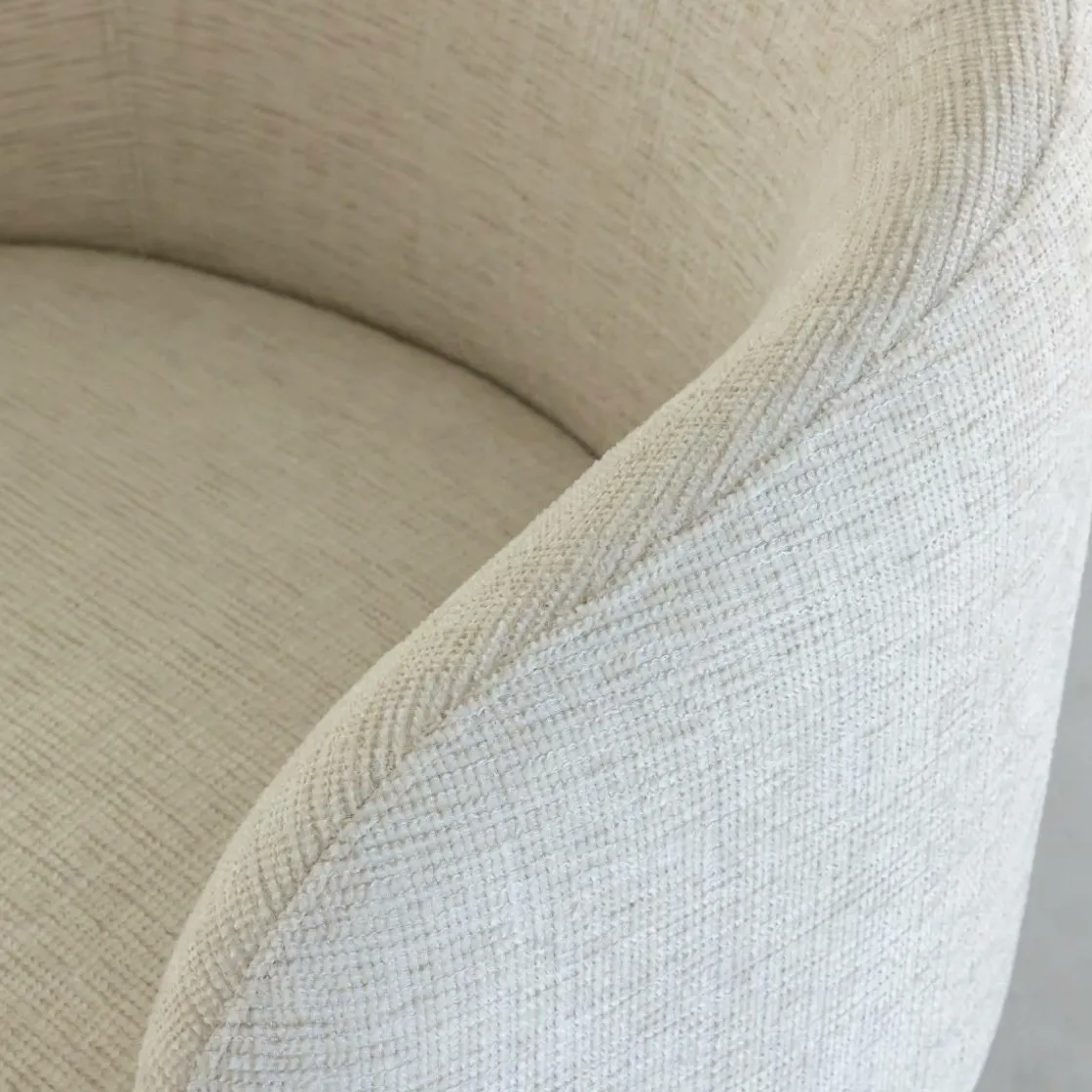 Made in Meubles Fauteuil<Fauteuil en tissu écru confort Orenzo