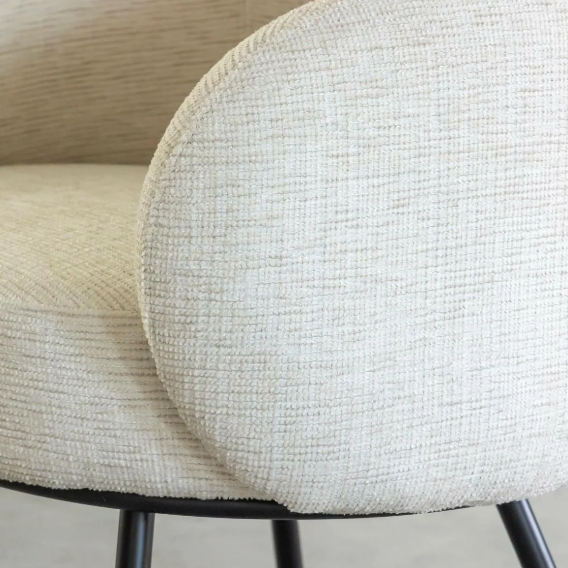 Made in Meubles Fauteuil<Fauteuil en tissu écru confort Orenzo