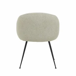 Made in Meubles Fauteuil<Fauteuil en tissu écru et pieds en métal Sandy