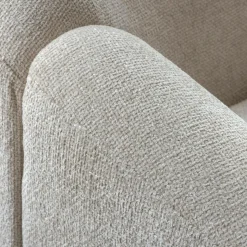 Made in Meubles Fauteuil<Fauteuil en tissu écru Théa