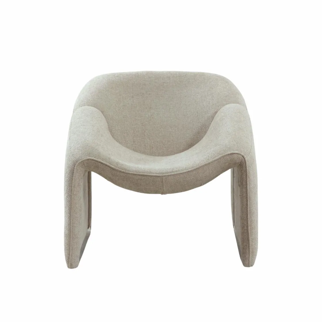 Made in Meubles Fauteuil<Fauteuil en tissu écru Théa