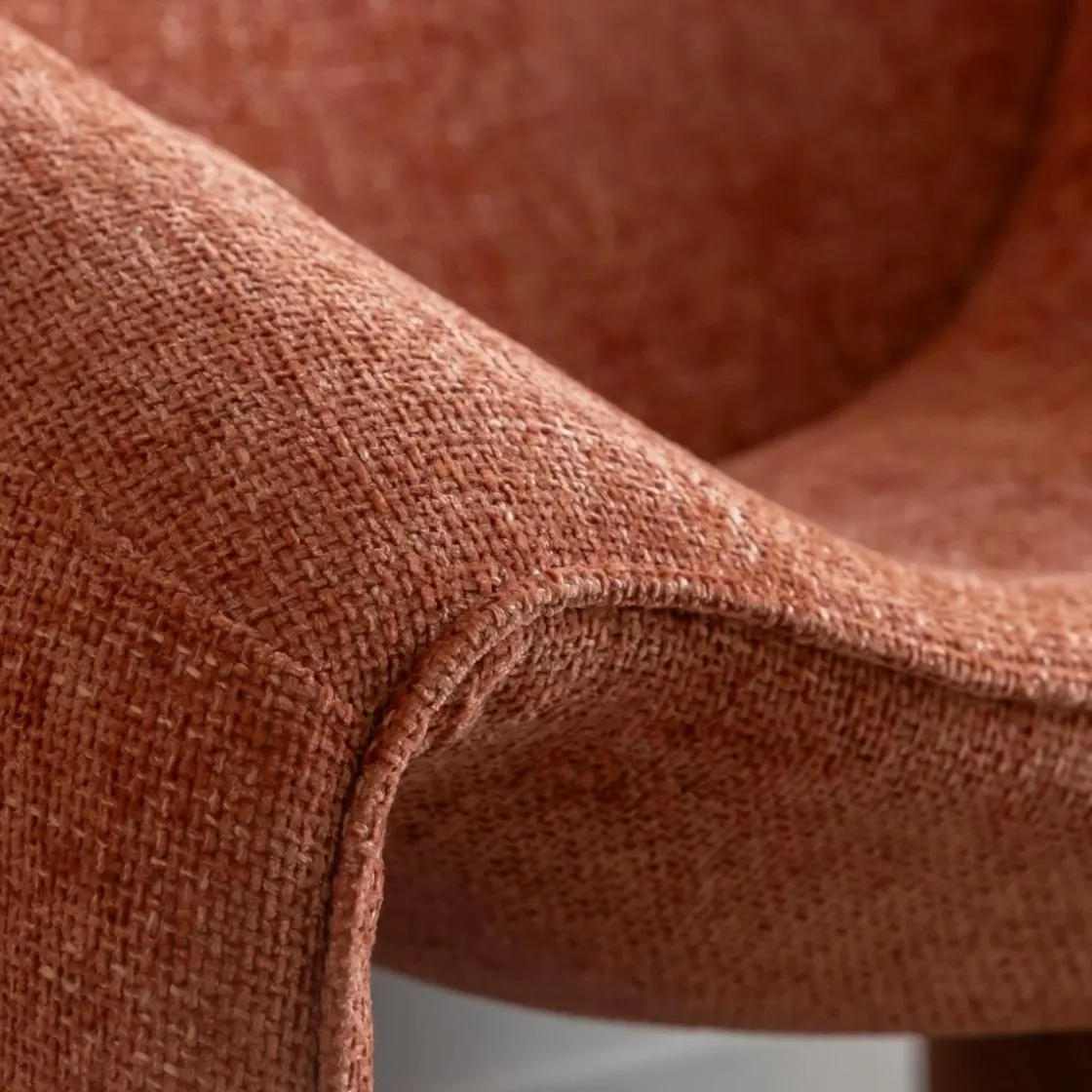 Made in Meubles Fauteuil<Fauteuil en tissu terracotta Théa