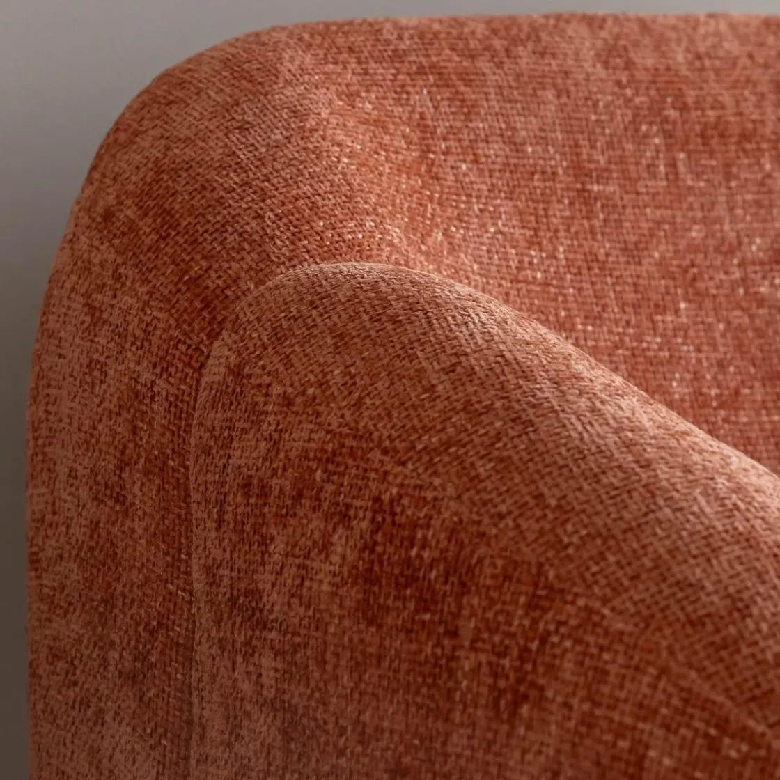 Made in Meubles Fauteuil<Fauteuil en tissu terracotta Théa