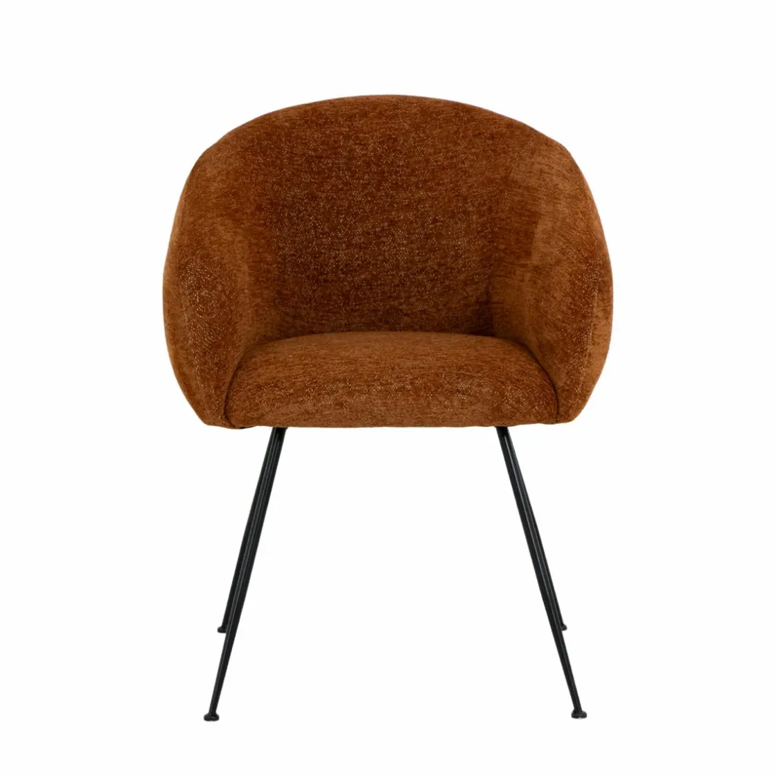 Made in Meubles Fauteuil<Fauteuil en tissu terracotta et pieds en métal Sandy