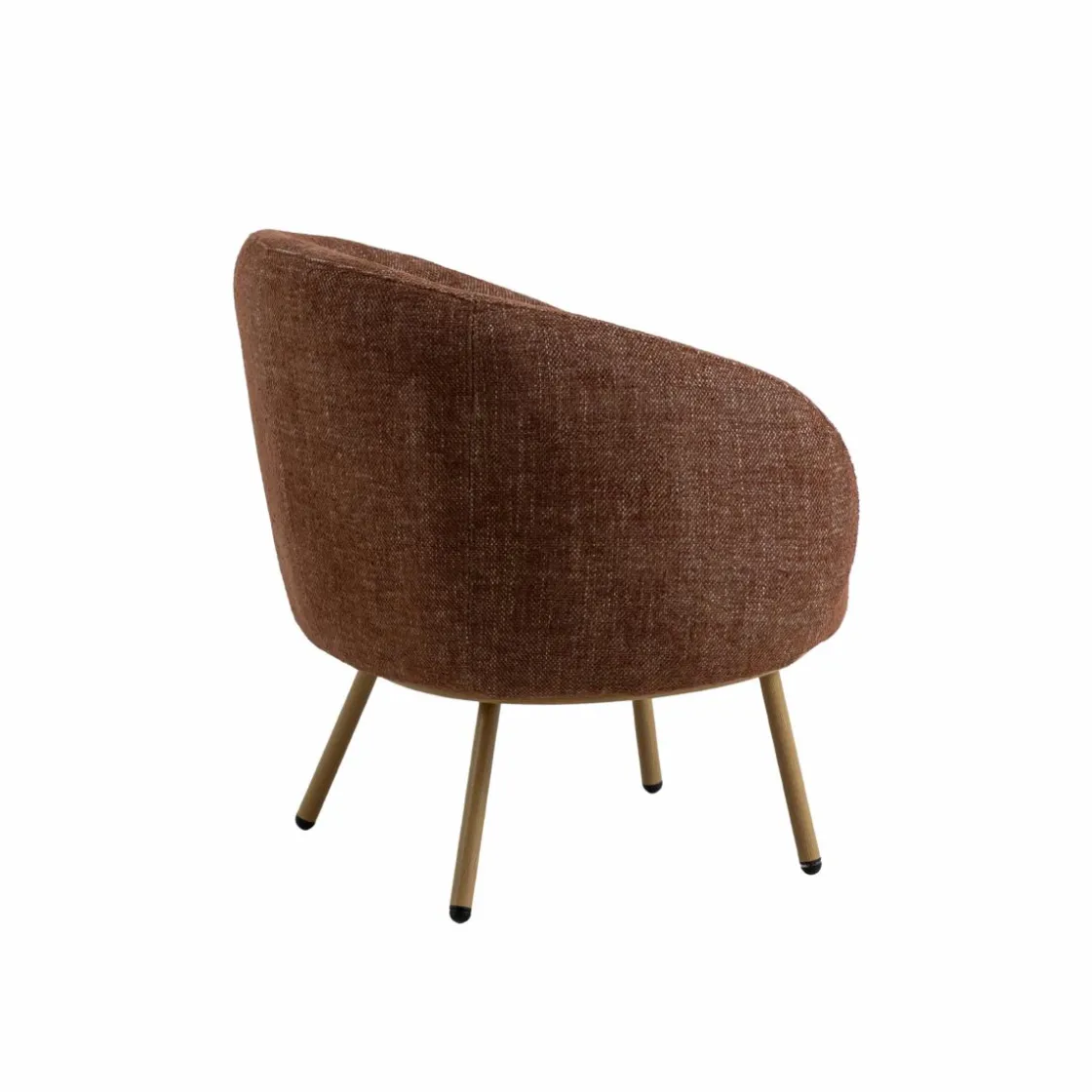 Made in Meubles Fauteuil<Fauteuil en tissu terracotta confort Orenzo