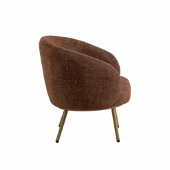 Made in Meubles Fauteuil<Fauteuil en tissu terracotta confort Orenzo