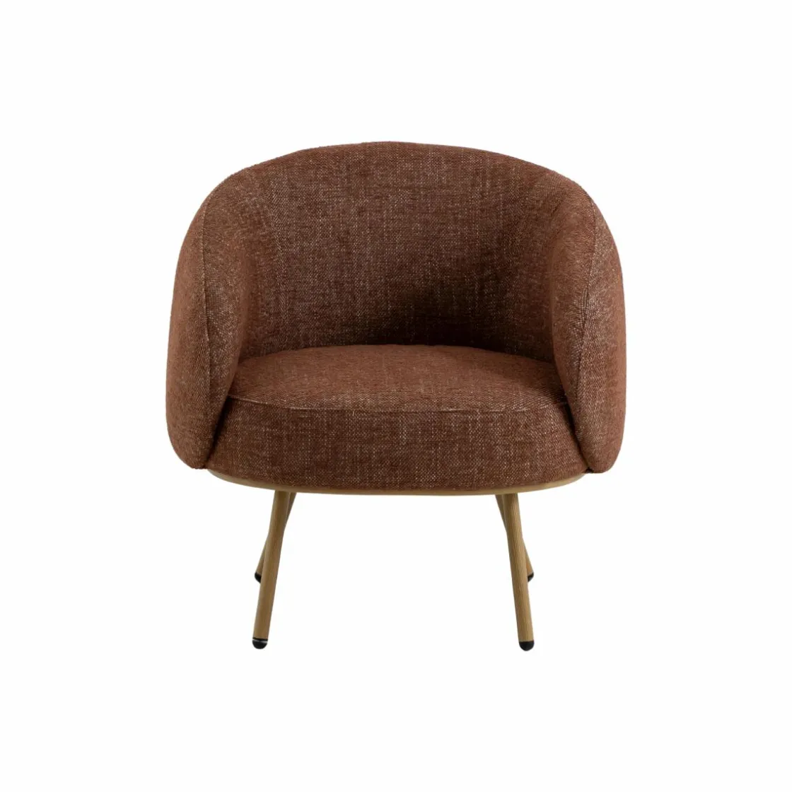 Made in Meubles Fauteuil<Fauteuil en tissu terracotta confort Orenzo