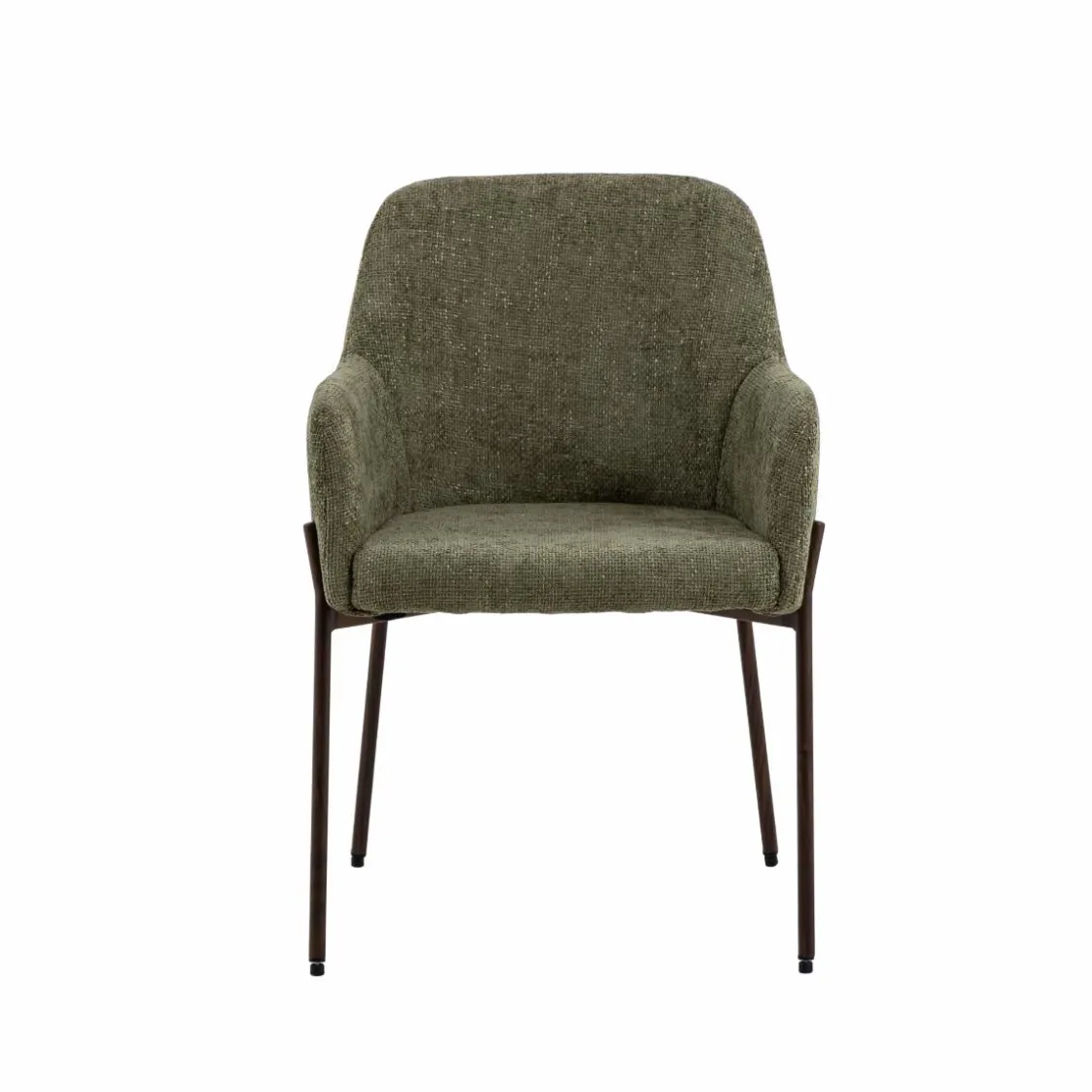 Made in Meubles Chaise<Fauteuil en tissu vert Aëlys (lot de 2)