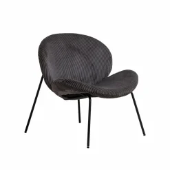 Made in Meubles Fauteuil<Fauteuil en velours gris Dorian