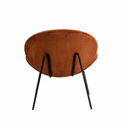 Made in Meubles Fauteuil<Fauteuil en velours terracotta Dorian