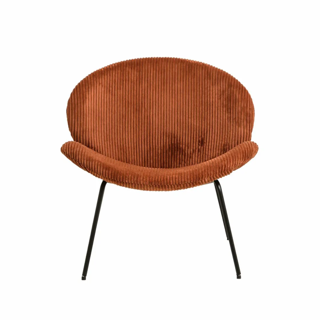 Made in Meubles Fauteuil<Fauteuil en velours terracotta Dorian