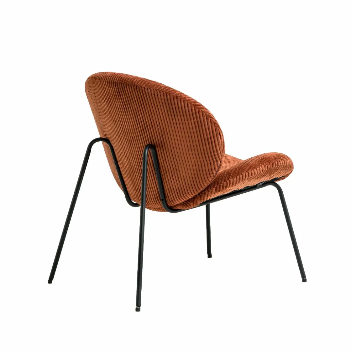 Made in Meubles Fauteuil<Fauteuil en velours terracotta Dorian