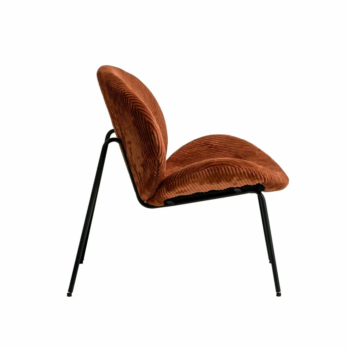 Made in Meubles Fauteuil<Fauteuil en velours terracotta Dorian