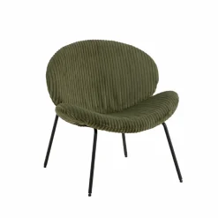 Made in Meubles Fauteuil<Fauteuil en velours vert Dorian