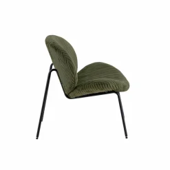 Made in Meubles Fauteuil<Fauteuil en velours vert Dorian