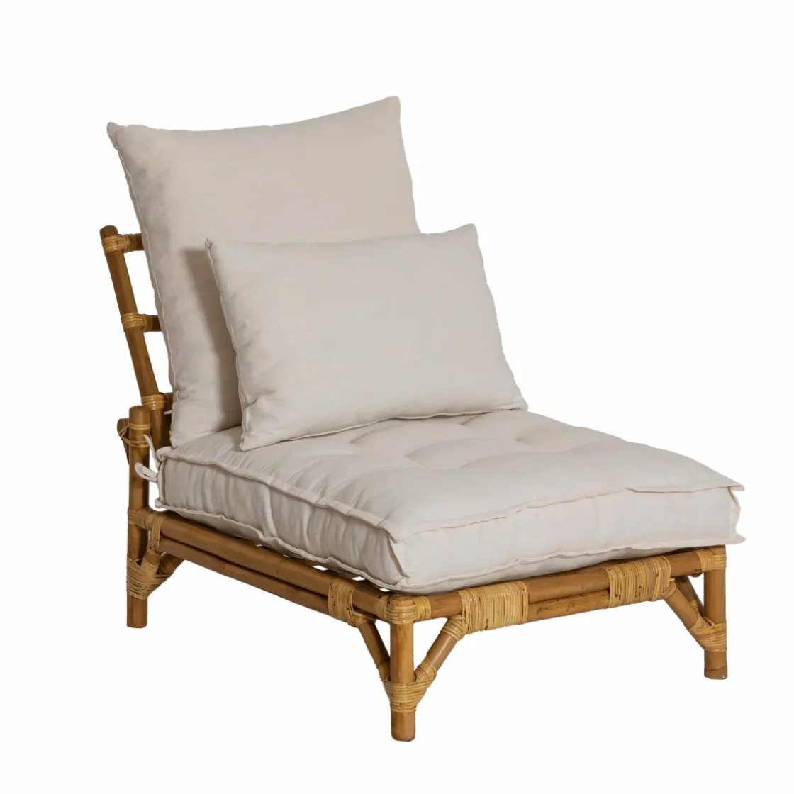 Made in Meubles Fauteuil<Fauteuil futon en rotin 1 place Elisa