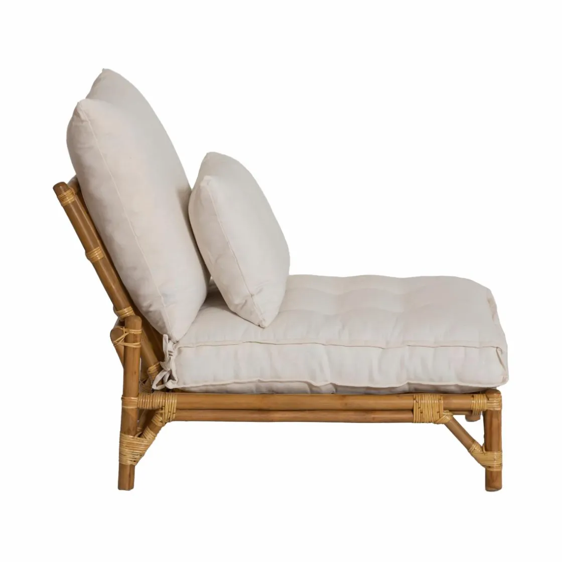 Made in Meubles Fauteuil<Fauteuil futon en rotin 1 place Elisa