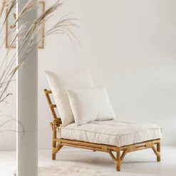 Made in Meubles Fauteuil<Fauteuil futon en rotin 1 place Elisa