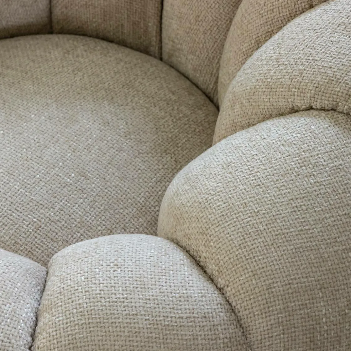 Made in Meubles Fauteuil<Fauteuil nuage en tissu écru Héléna