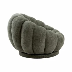 Made in Meubles Fauteuil<Fauteuil nuage en tissu vert gris Héléna