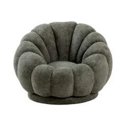 Made in Meubles Fauteuil<Fauteuil nuage en tissu vert gris Héléna