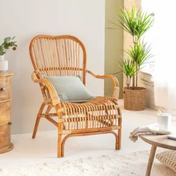 Made in Meubles Fauteuil<Fauteuil vintage en rotin Rattan