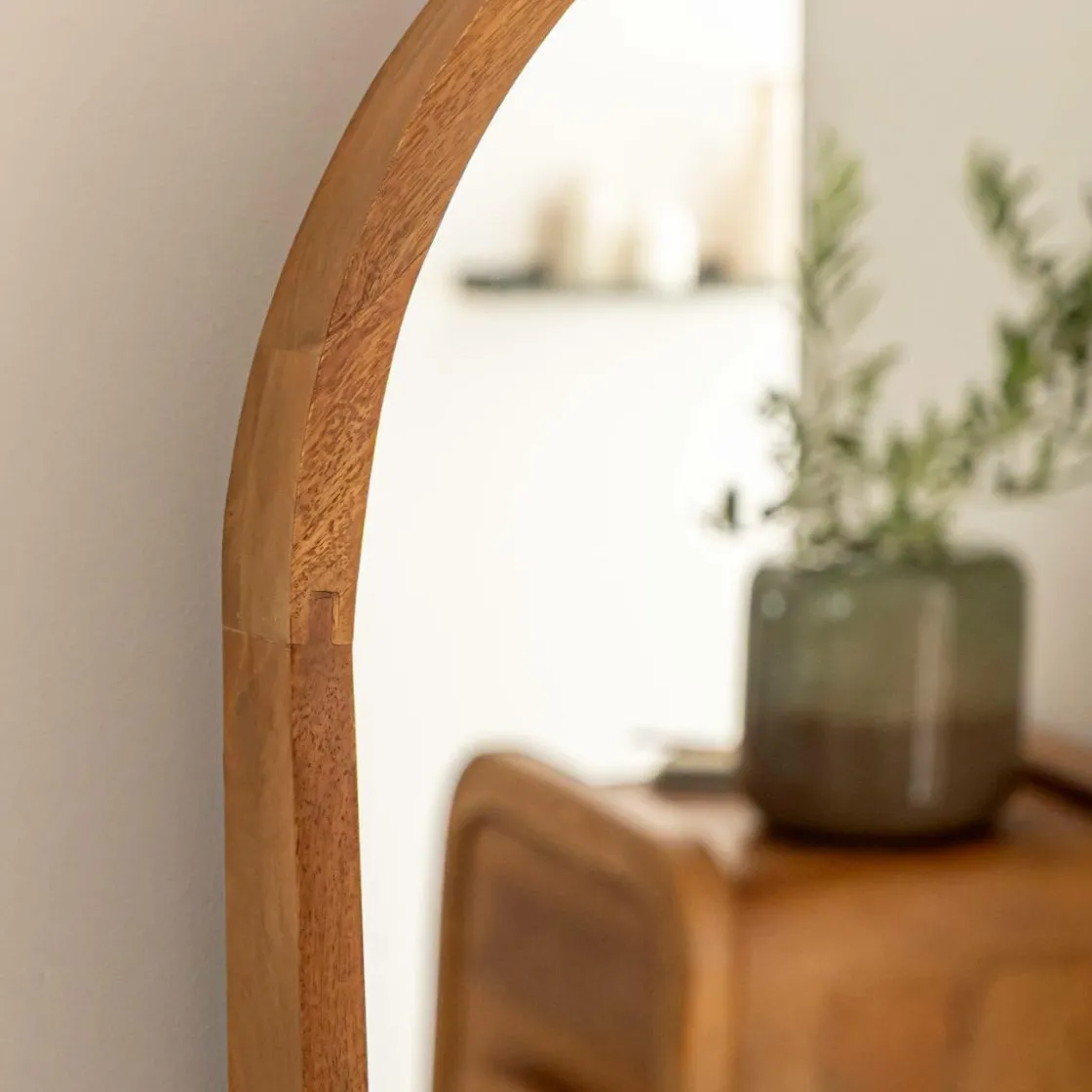 Made in Meubles Miroir|Décoration<Grand miroir en bois de manguier Marley