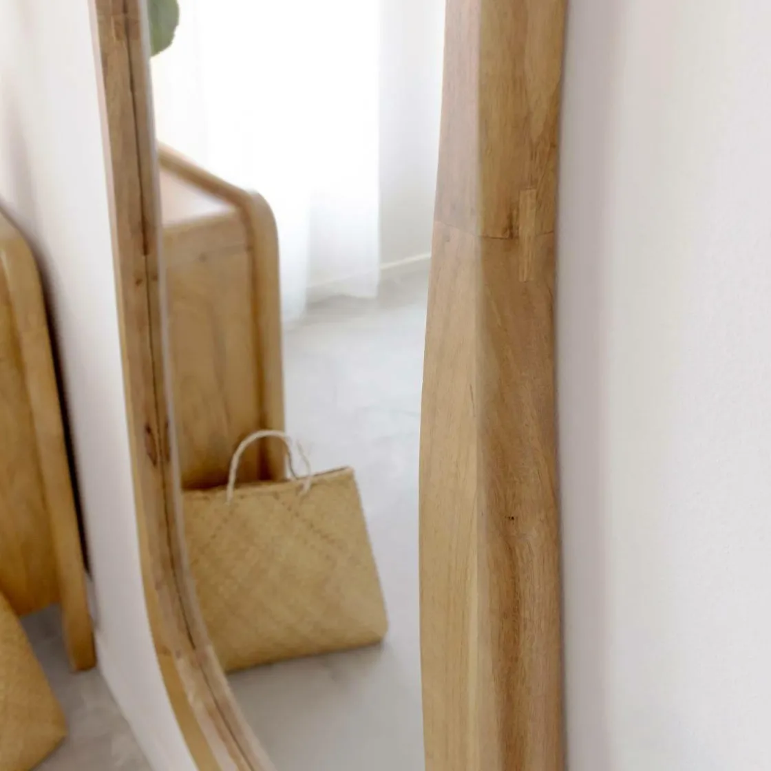 Made in Meubles Miroir|Décoration<Grand miroir organique en bois de manguier Marley