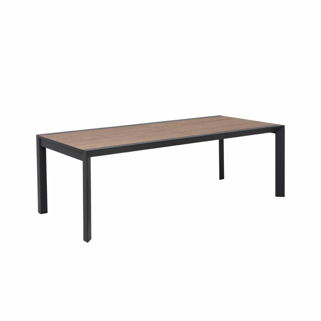 Made in Meubles Table De Jardin<Grande table de jardin en aluminium gris et effet bois Ayden