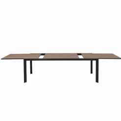 Made in Meubles Table De Jardin<Grande table de jardin en aluminium gris et effet bois Ayden